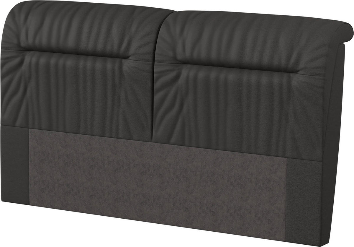 POSTELJA BOXSPRING 180 cm   x 200 cm  , usnje črna  - barve kroma/črna, Design, usnje (180/200cm) - Dieter Knoll