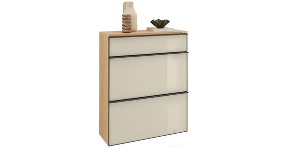 GARDEROBE 4-teilig  in 200/190/37 cm  - Eichefarben/Sahara, Design, Glas/Holz (200/190/37cm) - Dieter Knoll