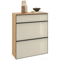 SCHUHKIPPER  in 84/102/31 cm  - Eichefarben/Anthrazit, Design, Glas/Holz (84/102/31cm) - Dieter Knoll