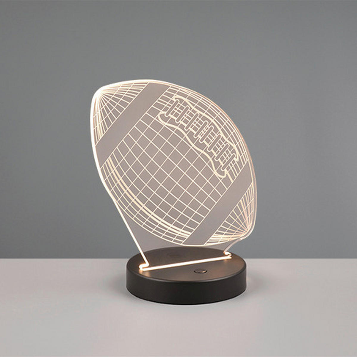 LED-TISCHLEUCHTE  - Transparent/Schwarz, Trend, Kunststoff/Metall (17,0/21,5/12,0cm)