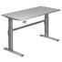 SCHREIBTISCH - Silberfarben/Grau, Design, Holzwerkstoff/Metall (160/72-119/80cm) SCHREIBTISCH - Silberfarben/Grau, Design, Holzwerkstoff/Metall (160/72-119/80cm)