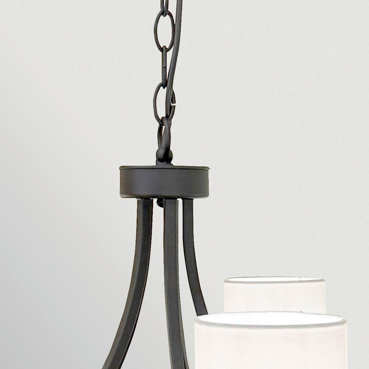 KRONLEUCHTER Hinkley 39,5/71,7 cm  - Schwarz, Design, Textil/Metall (39,5/71,7cm) - Elstead Lighting