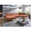 WOHNLANDSCHAFT in Webstoff Orange  - Schwarz/Orange, Design, Textil/Metall (180/344/208cm) - Dieter Knoll