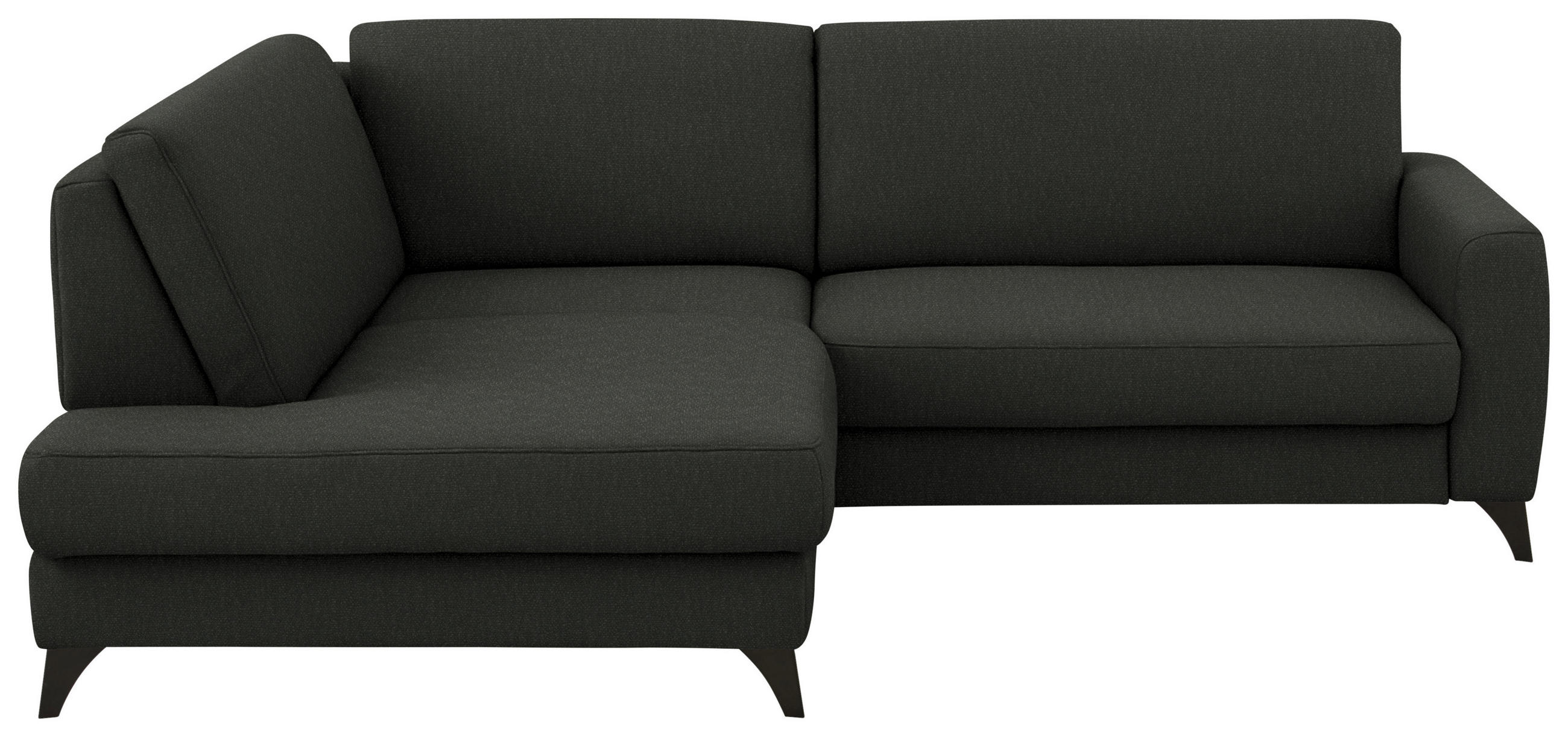 ECKSOFA  Chenille Anthrazit  - Anthrazit/Schwarz, Design, Textil/Metall (182/239cm) - Beldomo Comfort