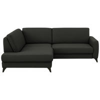 ECKSOFA  Chenille Anthrazit  - Anthrazit/Schwarz, Design, Textil/Metall (182/239cm) - Beldomo Comfort