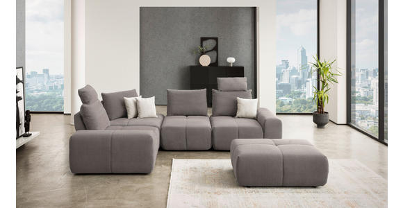 ECKSOFA in Velours Dunkelblau 236/326 cm - Schwarz/Dunkelblau, Design, Kunststoff/Textil (236/326cm) - Xora