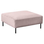 HOCKER in Textil Rosa  - Schwarz/Rosa, Design, Textil/Metall (100/41/100cm) - Johann Jakob