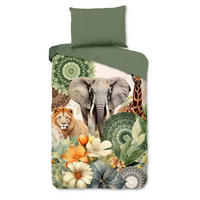 BETTWÄSCHE HIP Satin 140/200 cm  - Multicolor/Grün, Design, Textil (140/200cm)