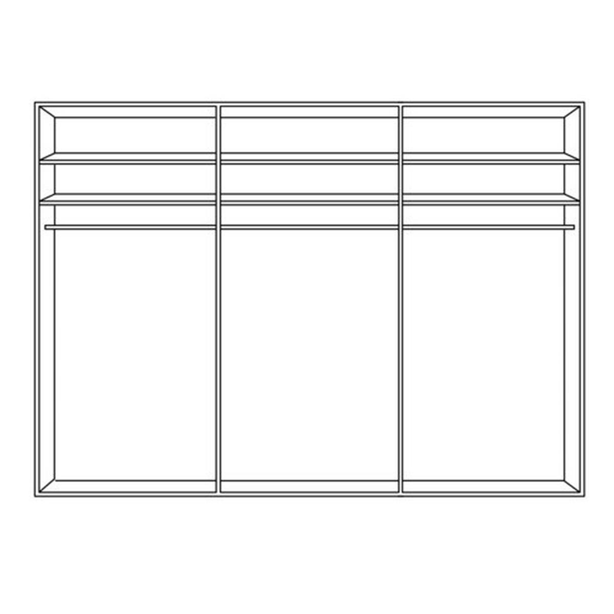 DREHTÜRENSCHRANK in Grau  - Chromfarben/Grau, Design, Glas/Holzwerkstoff (300/216/59cm) - Dieter Knoll