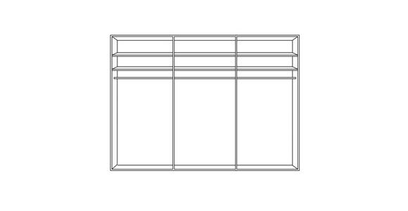 SCHWEBETÜRENSCHRANK 300/236/67 cm 3-türig Champagner, Eiche Bianco - Eiche Bianco/Champagner, Design, Holz/Holzwerkstoff (300/236/67cm) - Novel
