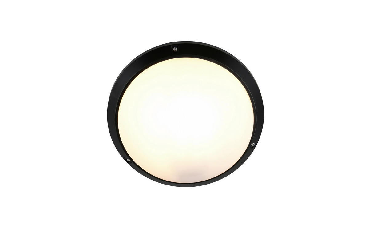 AUßENWANDLEUCHTE Ambato 27/9.5 cm  - Schwarz/Weiß, Design, Kunststoff (27/9.5cm)