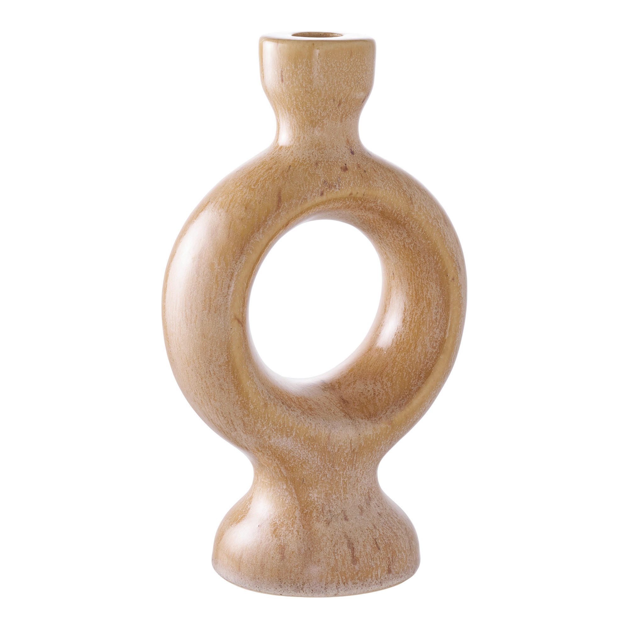 KERZENHALTER - Beige, Basics, Keramik (8,8/23,5/13,5cm)
