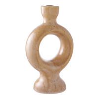 KERZENHALTER - Beige, Basics, Keramik (8,8/23,5/13,5cm)