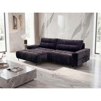 ECKSOFA Struktur Brombeere  - Brombeere/Schwarz, Design, Holz/Textil (160/260cm) - MID.YOU