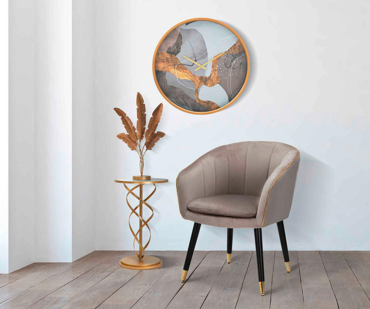 COUCHTISCH - Goldfarben/Weiß, Basics, Glas/Holzwerkstoff (38/61,5/38cm)