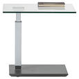 COUCHTISCH in Metall, Glas, Holzwerkstoff 55/47/47-63 cm  - Design, Glas/Holzwerkstoff (55/47/47-63cm) - Venda