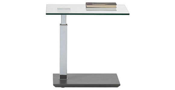 COUCHTISCH in Metall, Glas, Holzwerkstoff 55/47/47-63 cm - Design, Glas/Holzwerkstoff (55/47/47-63cm) - Venda