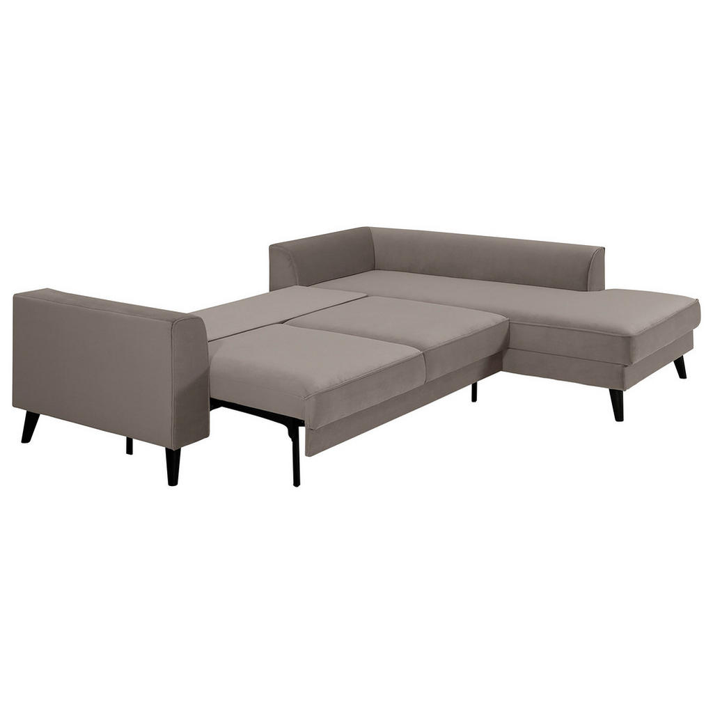 Thumbnail - Trendmanufaktur Eckschlafsofa Lumber Jack, Taupe, Textil, 4-Sitzer, 277x167 cm, seitenverkehrt erhältlich, Schlafen auf ...
