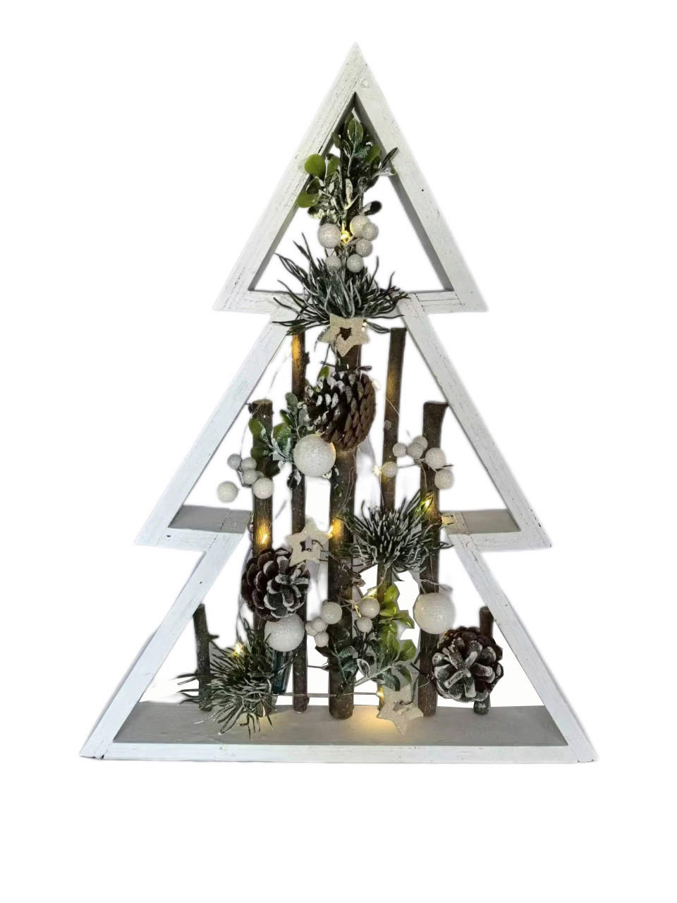 DEKOSTERN  - Multicolor, LIFESTYLE, Naturmaterialien/Holz (44/44cm) - X-Mas