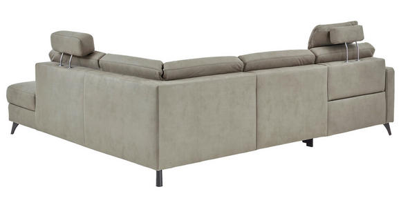 ECKSOFA Dieter Knoll Beigebraun Mikrofaser  - Beigebraun/Schwarz, Design, Textil/Metall (269/238cm) - Dieter Knoll