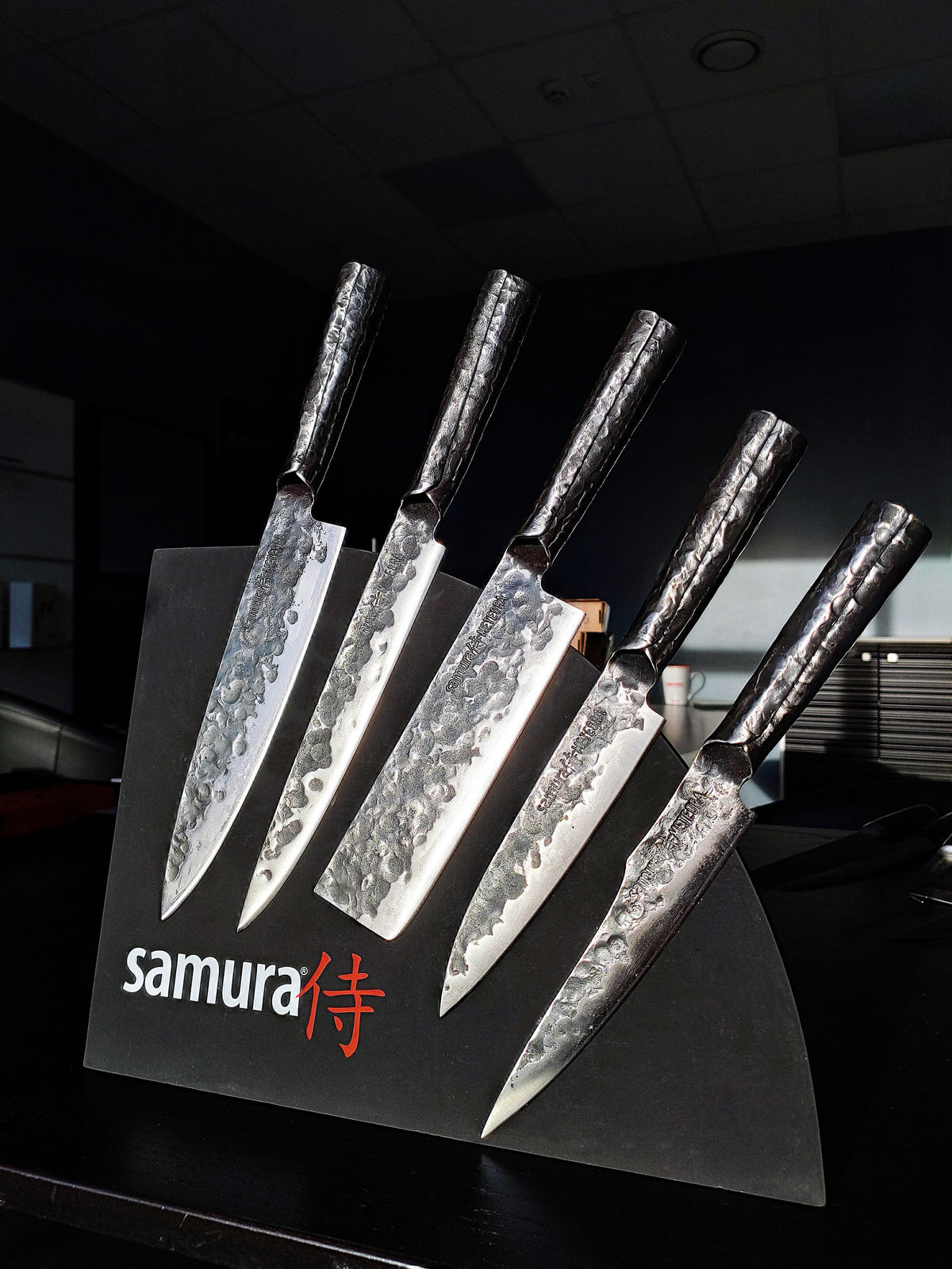 SET NOŽEVA      3 dela  - boja nerđajućeg čelika, Osnovno, metal (34/5/2.5cm) - Samura
