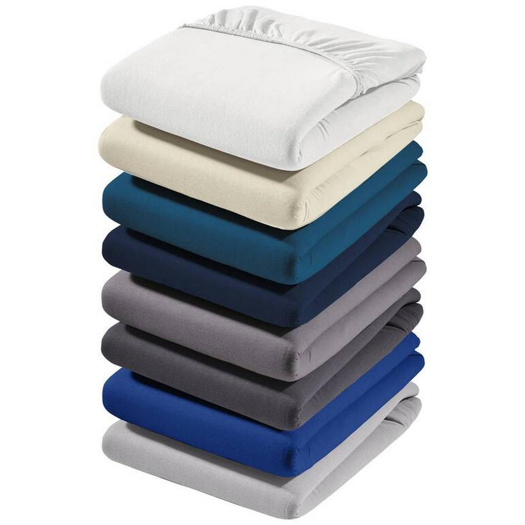 Thumbnail - Bio:Vio Spannbetttuch Florentano, Hellgrau, Textil, 150x200 cm, Textiles Vertrauen - Oeko-Tex®, bügelfrei, Schlaftextili...
