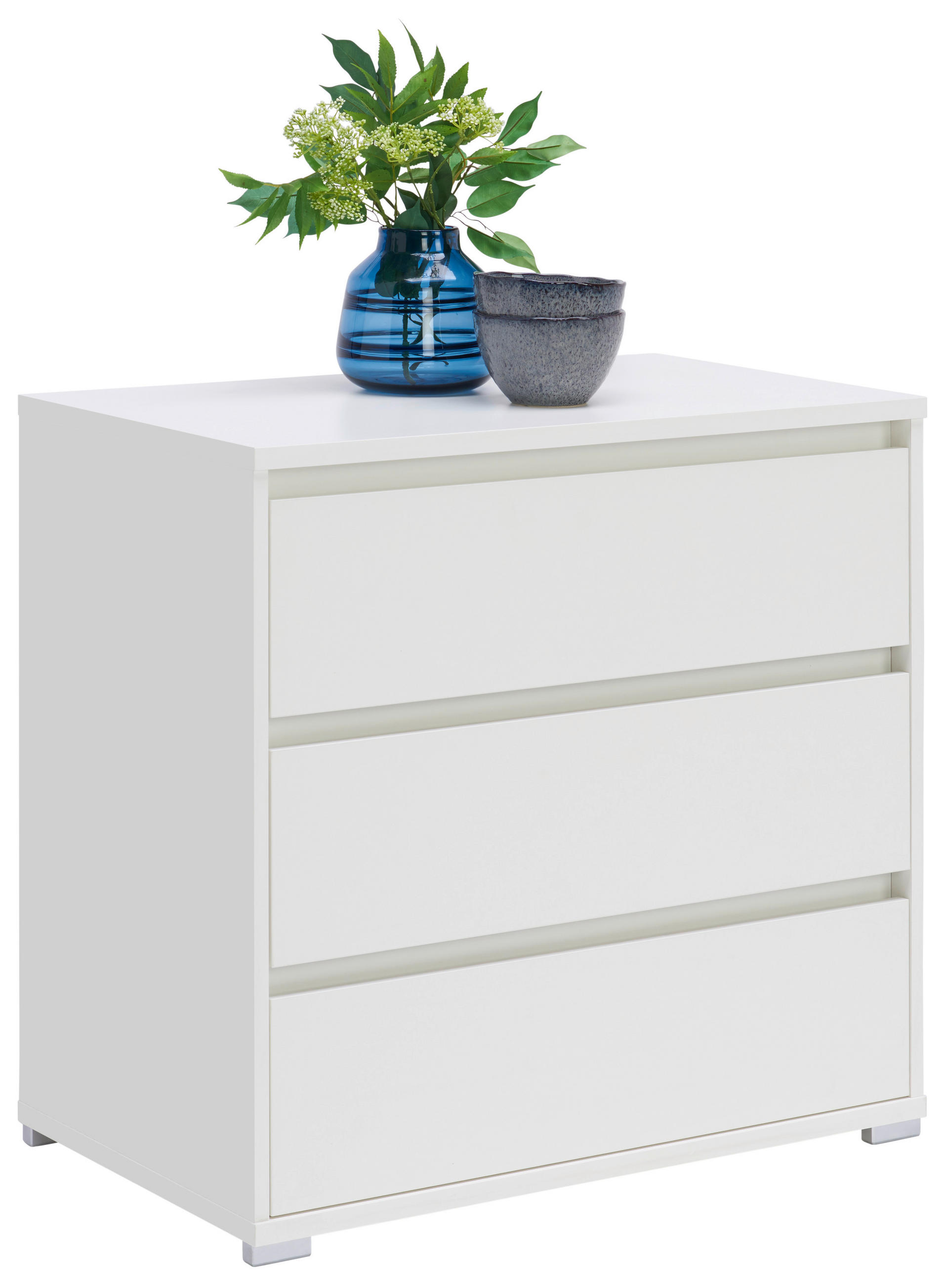 KOMMODE  in 80/79/48 cm  - Alufarben/Weiß, Design, Holzwerkstoff/Kunststoff (80/79/48cm) - Carryhome