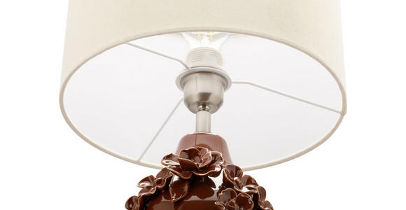 TISCHLEUCHTE 30/47 cm - Naturfarben/Braun, Trend, Keramik/Kunststoff (30/47cm) - Novel