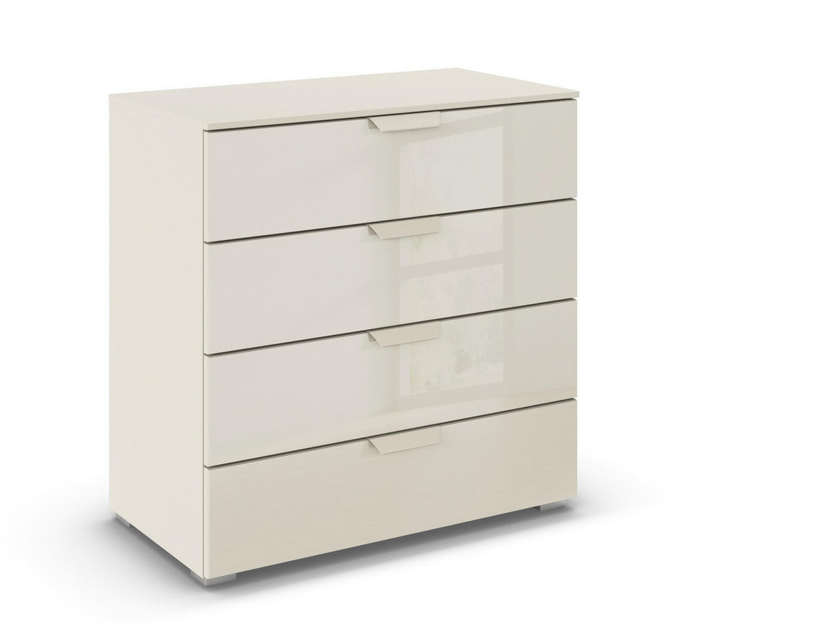 KOMMODE  in 80/81/42 cm  - Champagner, Design, Glas/Holzwerkstoff (80/81/42cm) - Carryhome