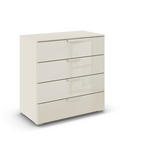 KOMMODE  in 80/81/42 cm  - Champagner, Design, Glas/Holzwerkstoff (80/81/42cm) - Xora