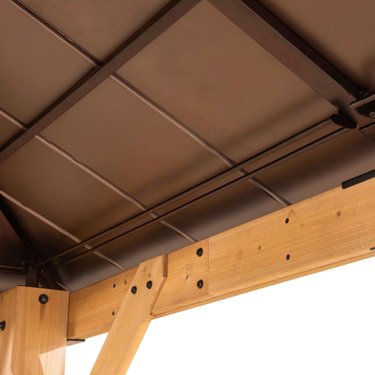 PAVILLON 273/274/273 cm  - Naturfarben/Braun, Basics, Holz/Kunststoff (273/274/273cm) - Modante