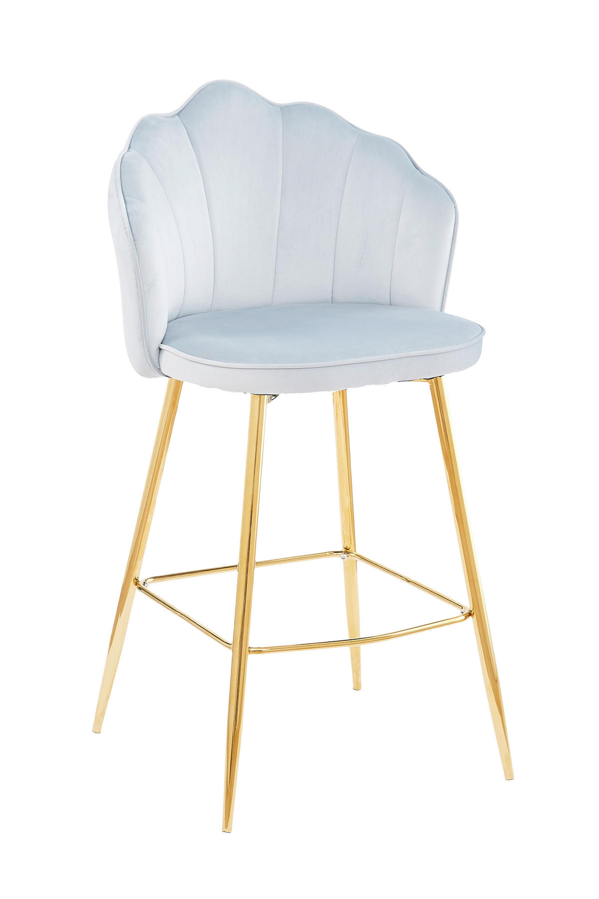 BARHOCKER-SET in Hellgrau  - Goldfarben/Hellgrau, MODERN, Textil/Metall (52/100/54cm) - Livetastic