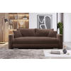 SCHLAFSOFA  in Cord Braun  - Silberfarben/Braun, Design, Kunststoff/Textil (232/88/105cm) - MID.YOU