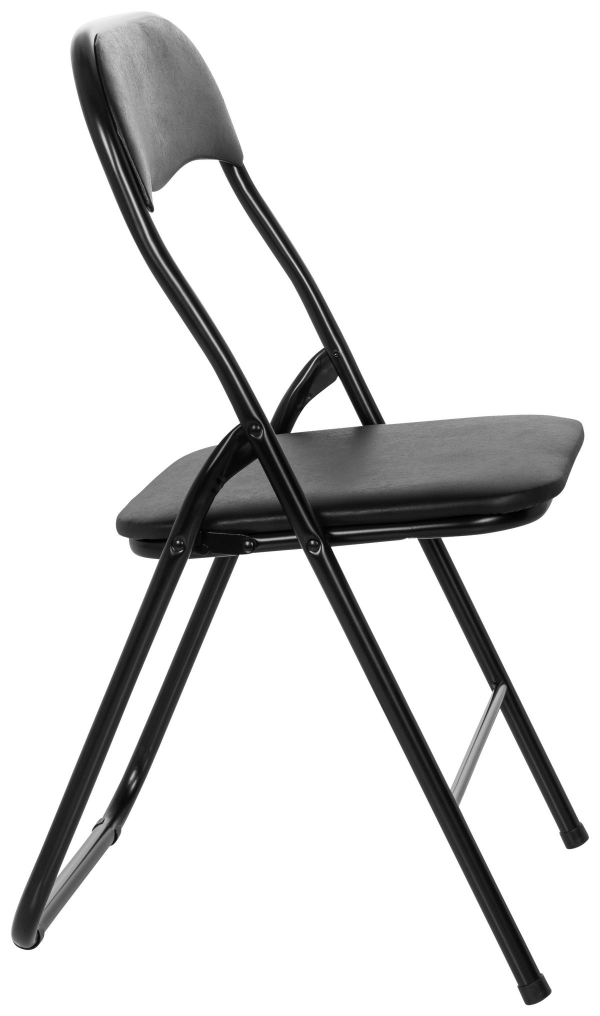 SKLÁDACÍ ŽIDLE, černá - černá, Moderní, kov (44/81/48cm) - MID.YOU