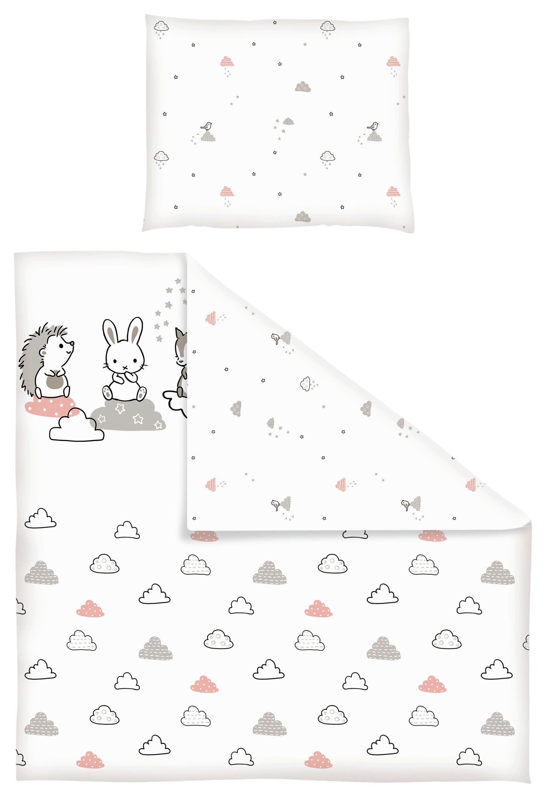 BABYBETTWÄSCHE 80/80 cm  - Taupe/Altrosa, Trend, Textil (80/80cm) - Patinio