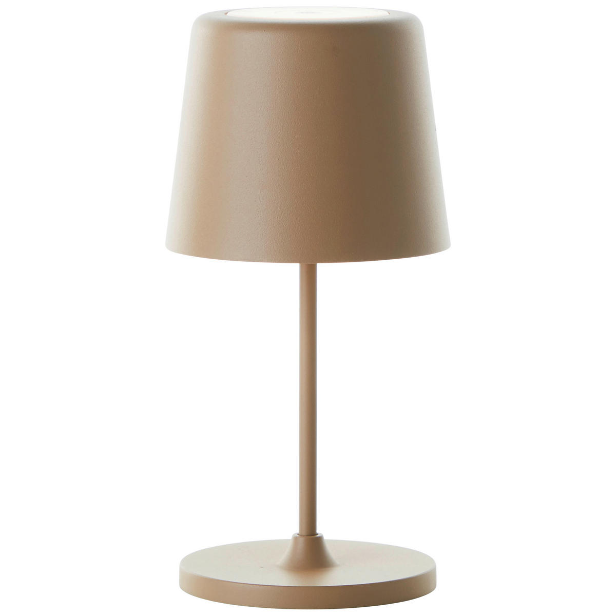 AKKU-TISCHLEUCHTE Kaami 10/37 cm   - Cappuccino, Basics, Kunststoff/Metall (10/37cm) - Brilliant
