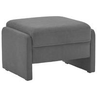 HOCKER in Textil Grau  - Schwarz/Grau, MODERN, Kunststoff/Textil (70/47/60cm) - Pure Home Comfort