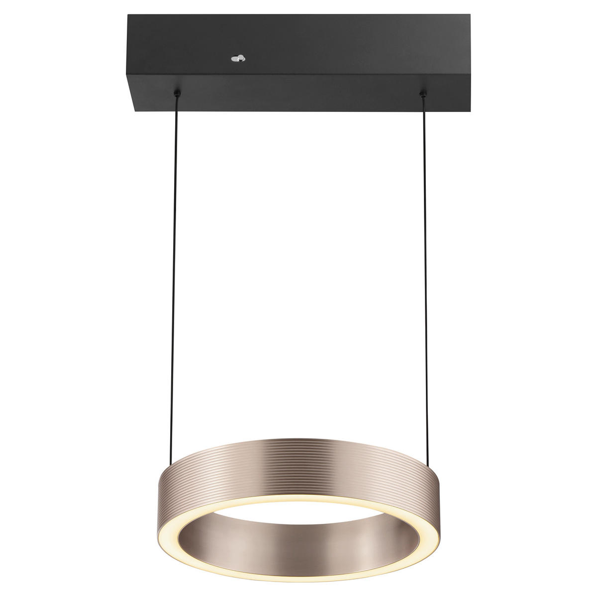 LED-PENDELLEUCHTE Axion 32/150/25 cm   - Schwarz/Braun, Design, Kunststoff/Metall (32/150/25cm) - Brilliant
