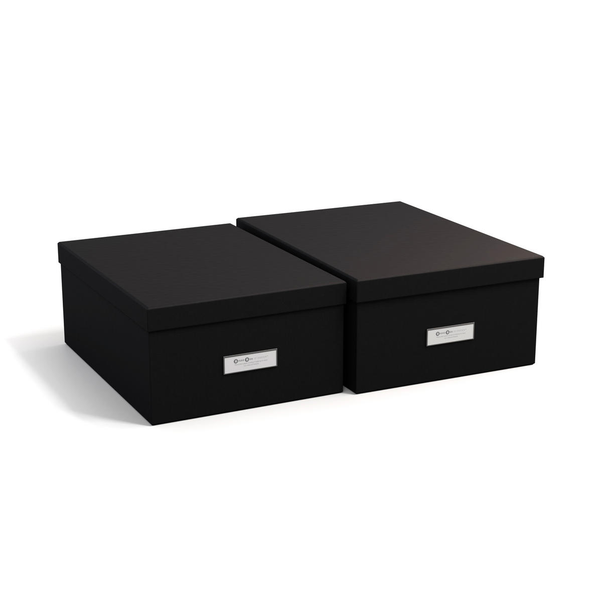 AUFBEWAHRUNGSBOX 36.5/26.5/14.5 cm  - Schwarz, Basics, Karton/Papier (36.5/26.5/14.5cm)
