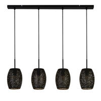 HÄNGLAMPA Laser 90/120/15 cm  - svart/guldfärgad, Design, metall (90/120/15cm)