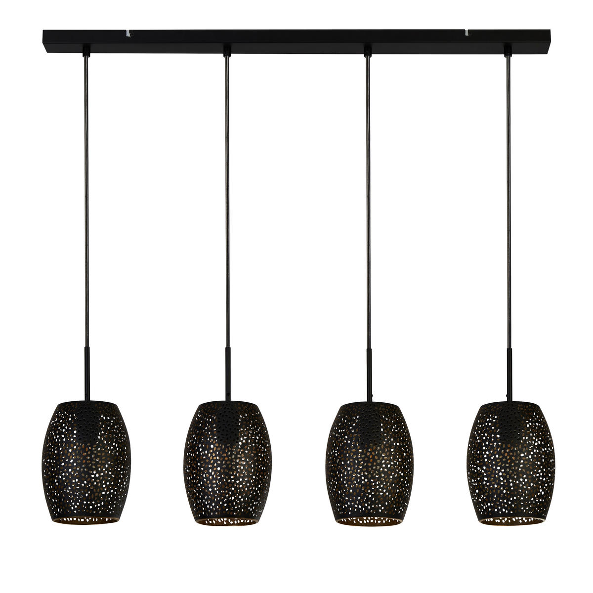 HÄNGLAMPA Laser 90/120/15 cm  - svart/guldfärgad, Design, metall (90/120/15cm)