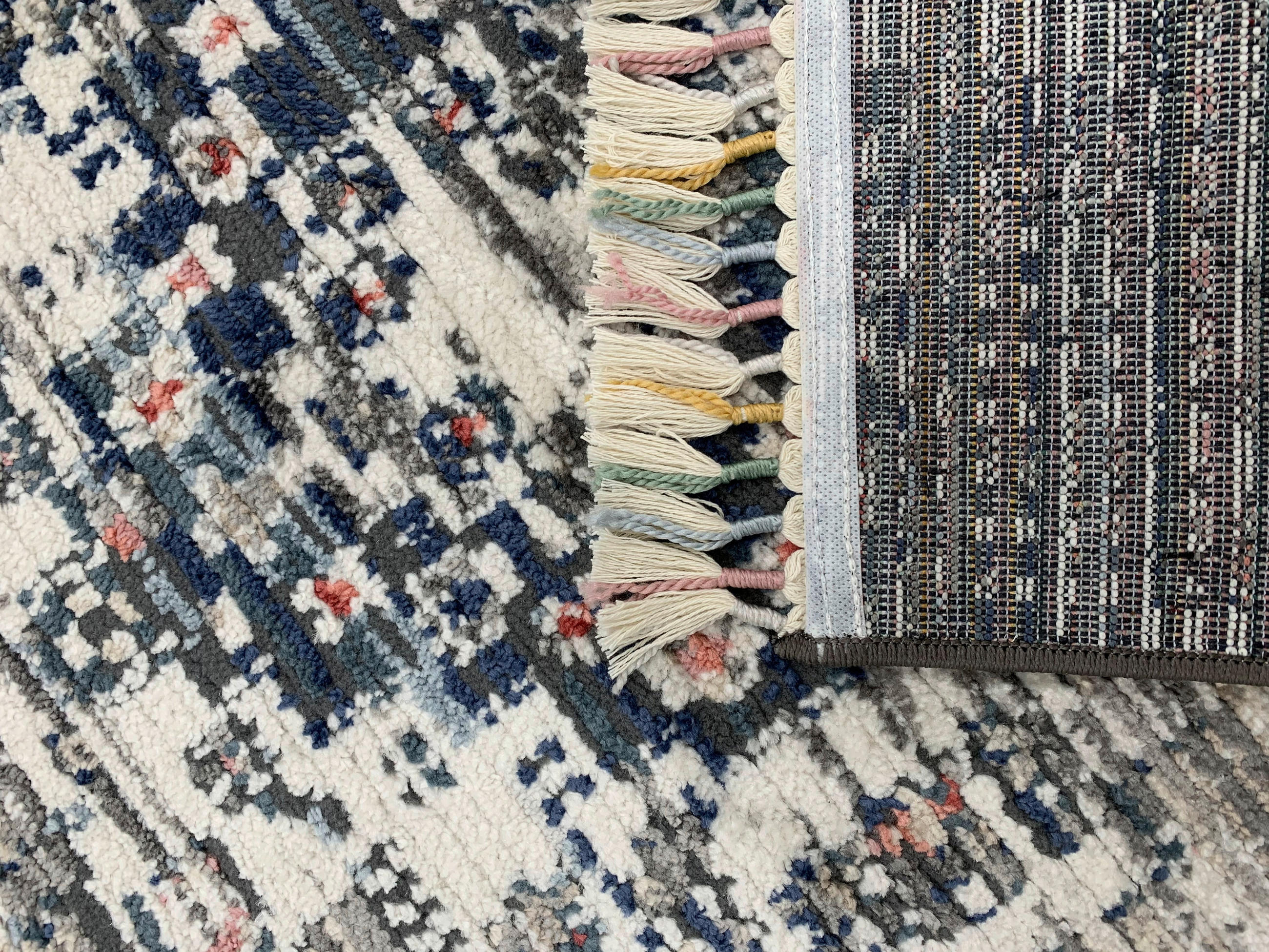 Thumbnail - Novel Webteppich Intense, Creme, Grau, Textil, Vintage, rechteckig, 160x240 cm, Teppiche & Böden, Teppiche, Moderne Tepp...
