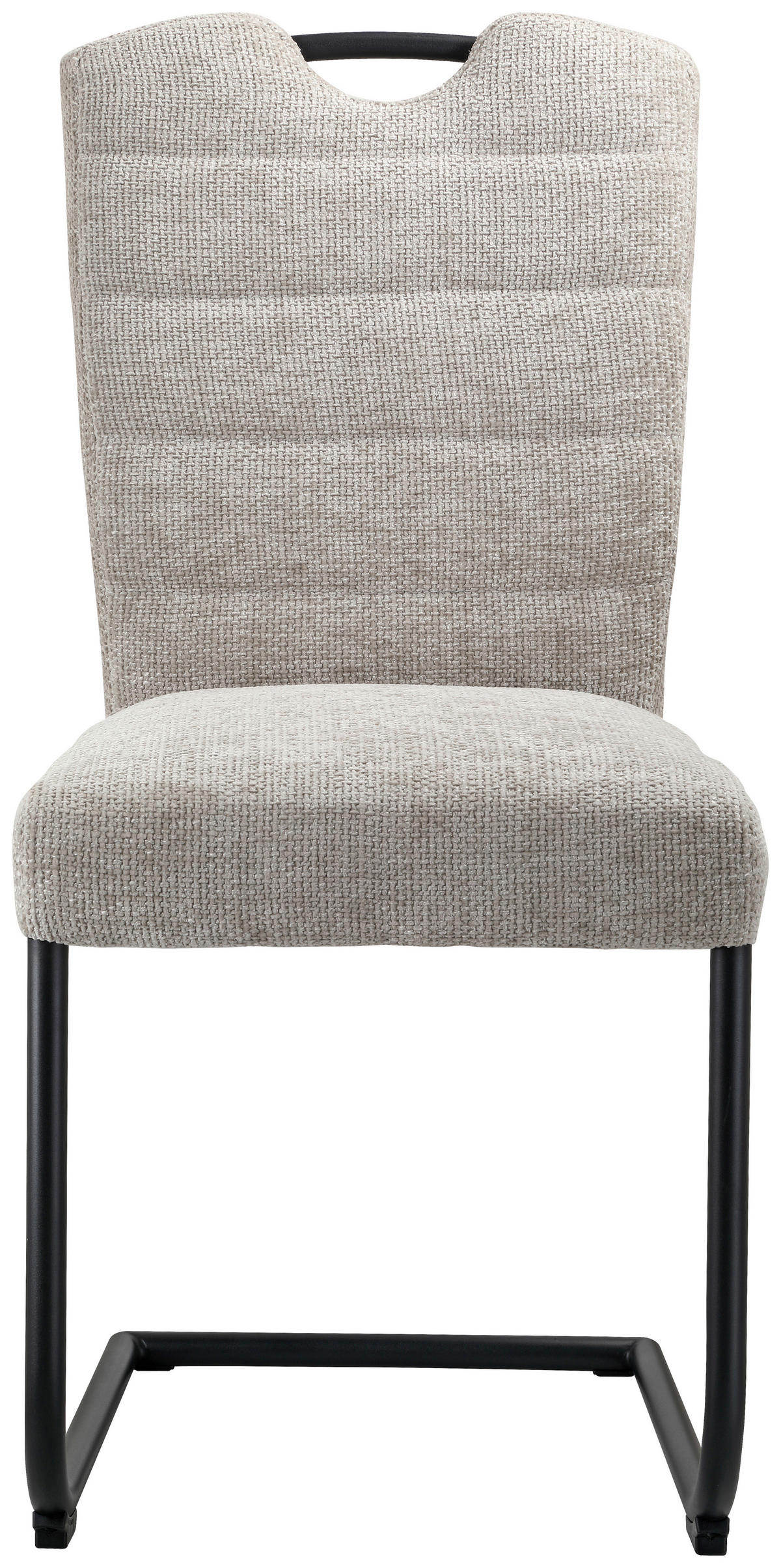 SCAUN CANTILEVER din metal, textil negru, gri deschis  - gri deschis/negru, Design, metal/textil (46/97/59cm) - Novel