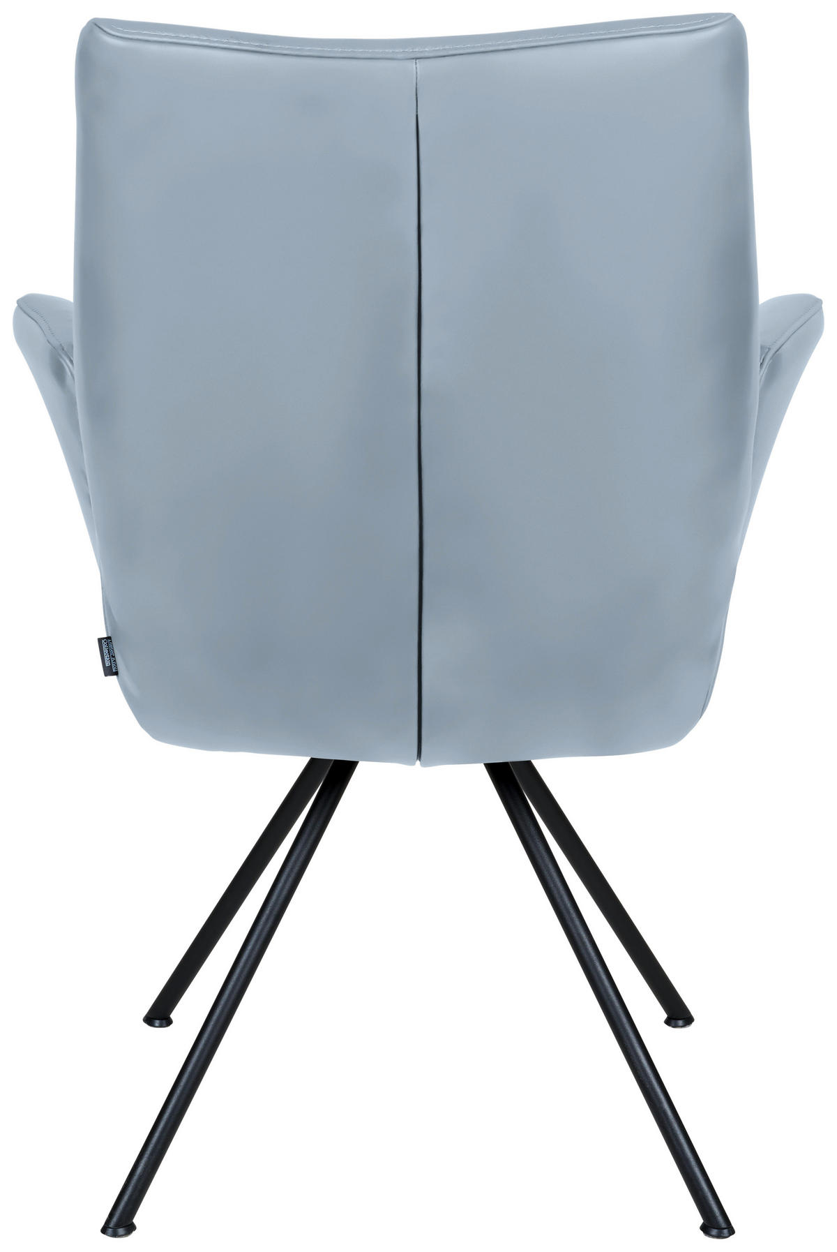 ARMLEHNSTUHL  in Stahl Echtleder pigmentiert  - Schwarz/Grau, Design, Leder/Metall (65/91/63cm) - Dieter Knoll