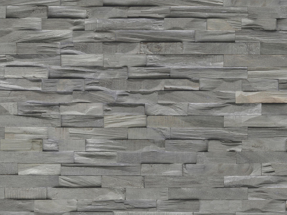 WANDVERKLEIDUNG - Grau, Basics, Holz (61/15/2cm)