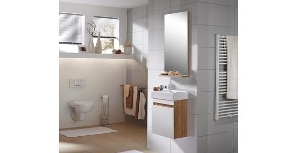 BADEZIMMER - Eichefarben/Weiß, Design, Glas/Keramik (43/26cm) - Xora