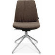 STUHL  in Aluminium Flachgewebe Metall, Textil  - Dunkelbraun/Alufarben, Design, Textil/Metall (46/81,5-84,5/55cm) - Johann Jakob