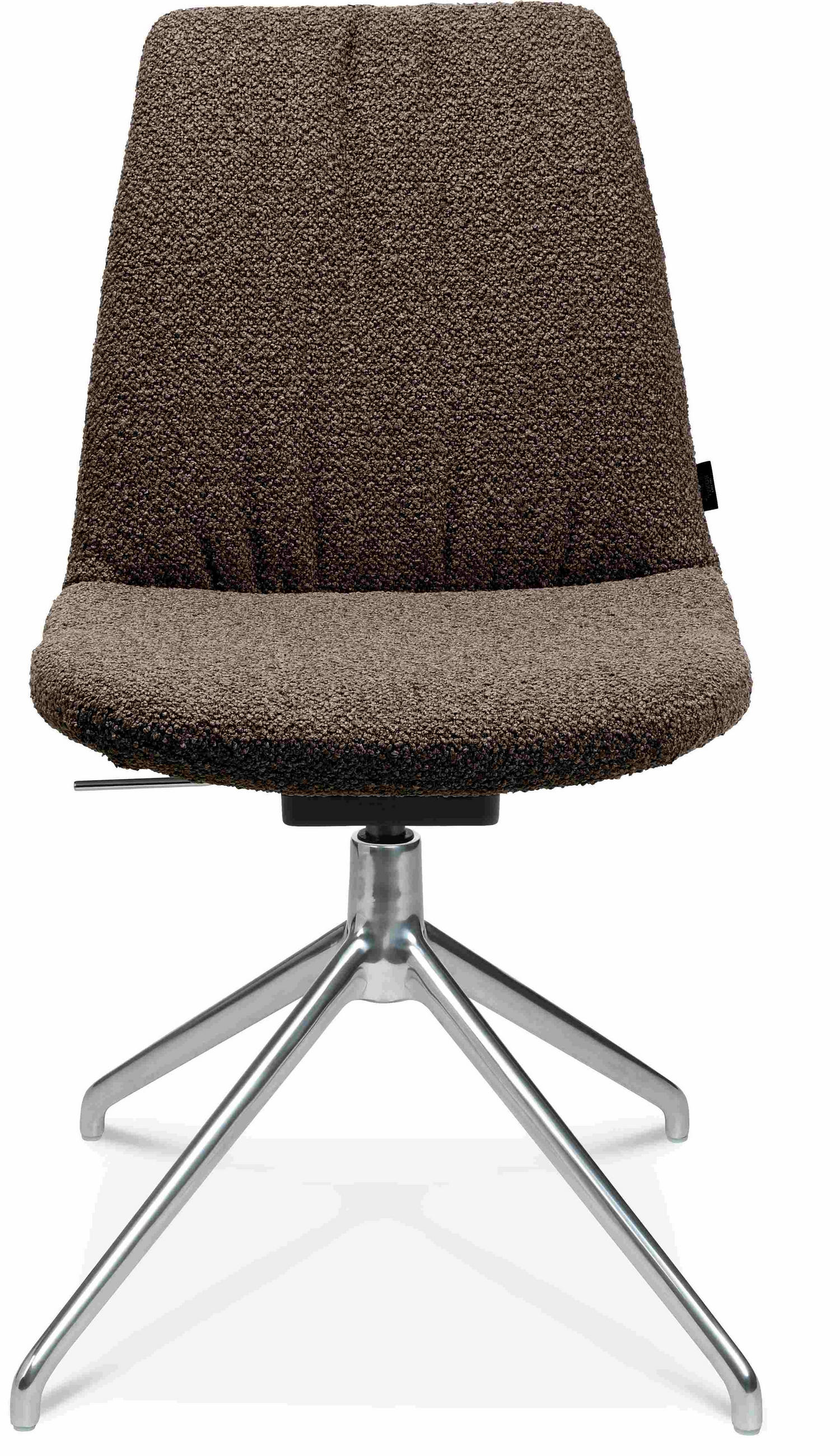STUHL  in Aluminium Flachgewebe  - Dunkelbraun/Alufarben, Design, Textil/Metall (46/81,5-84,5/55cm) - Johann Jakob