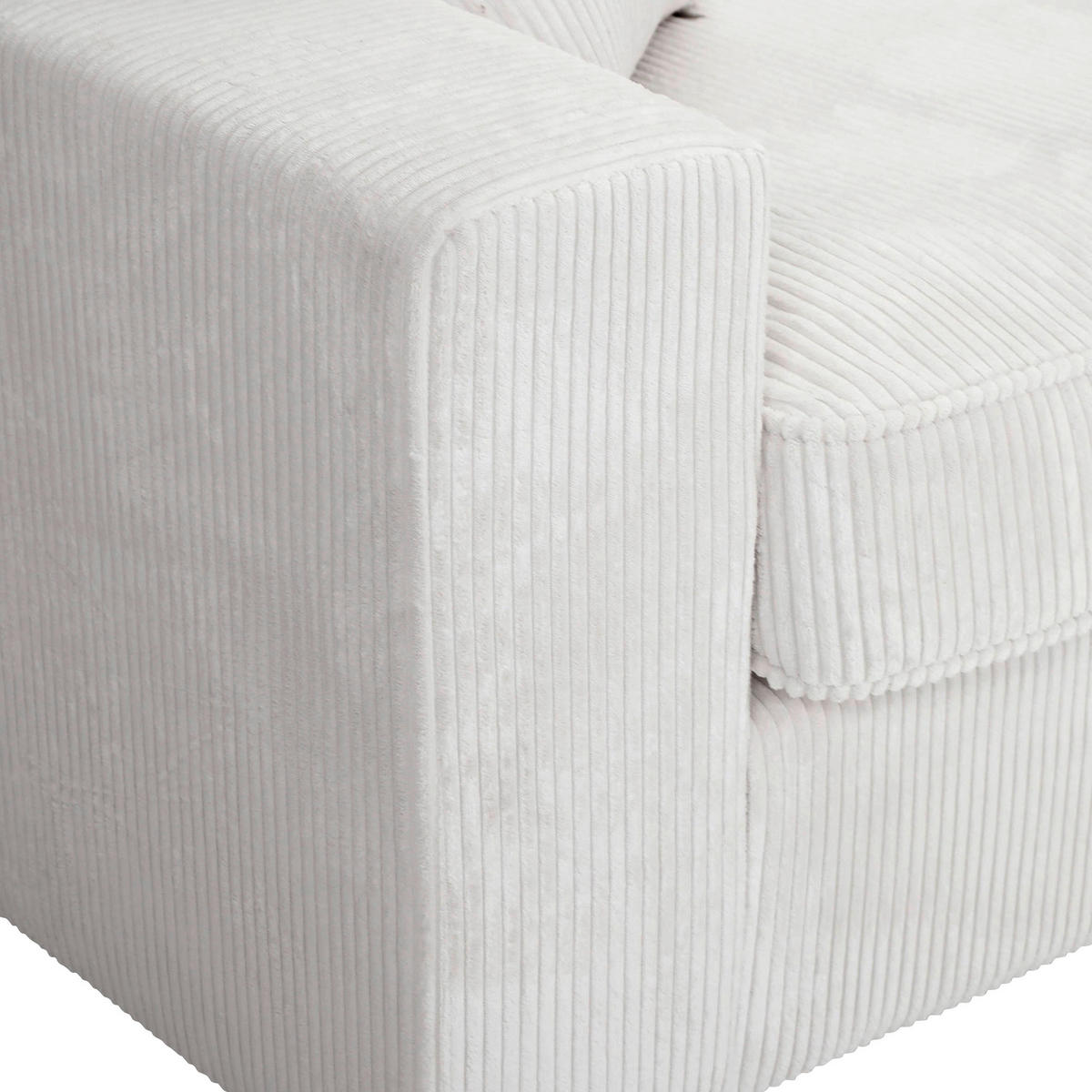ECKSOFA Naturfarben Cord Zierkissen, Rückenkissen, Rücken echt  - Schwarz/Naturfarben, MODERN, Kunststoff/Textil (307/228cm) - Carryhome