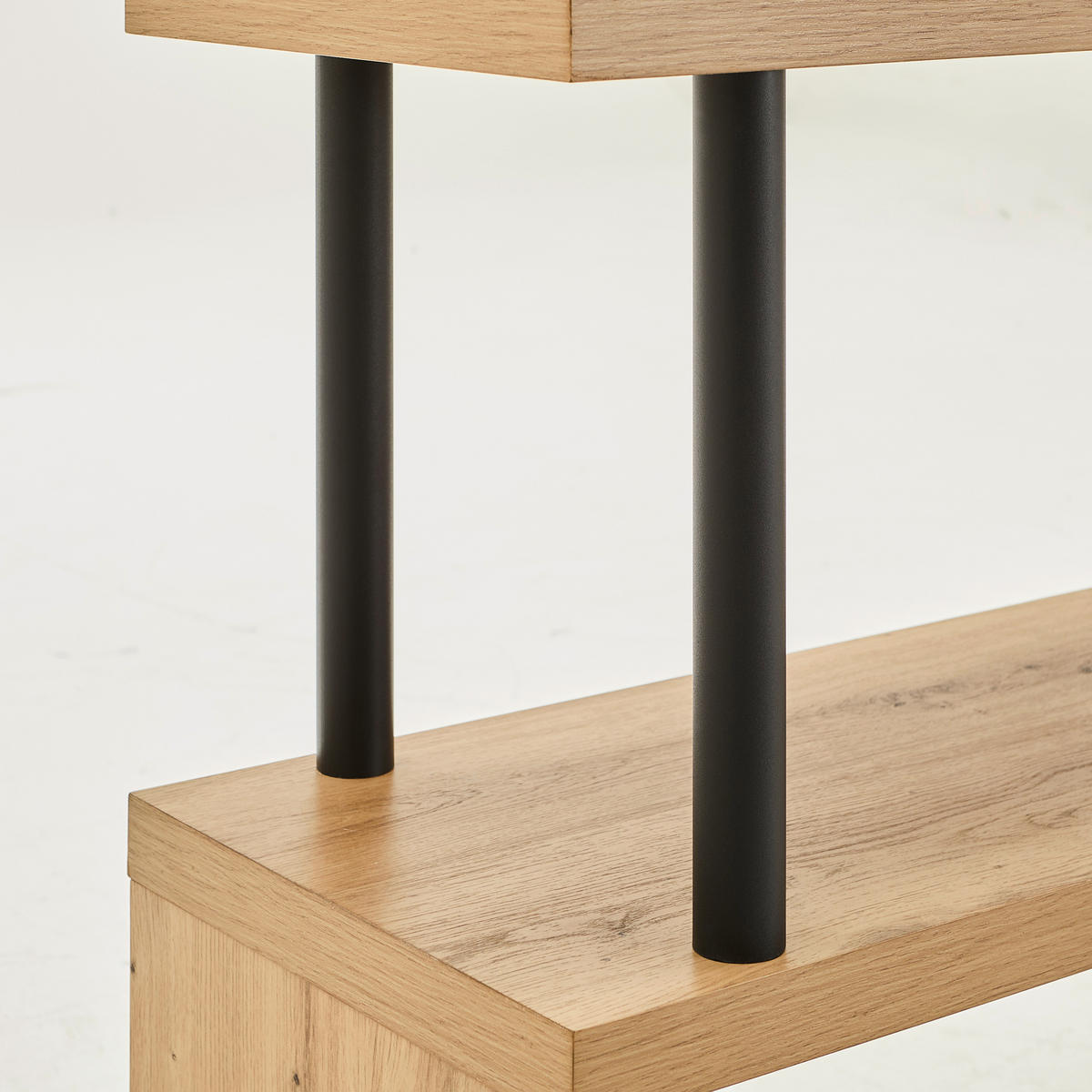 REGAL Schwarz, Eichefarben  - Eichefarben/Schwarz, Basics, Holzwerkstoff/Metall (156/165/35cm) - Xora